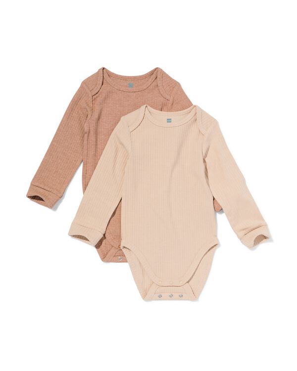 meegroeirompers ecovero™ - 2 stuks  beige beige - 33304750BEIGE - HEMA