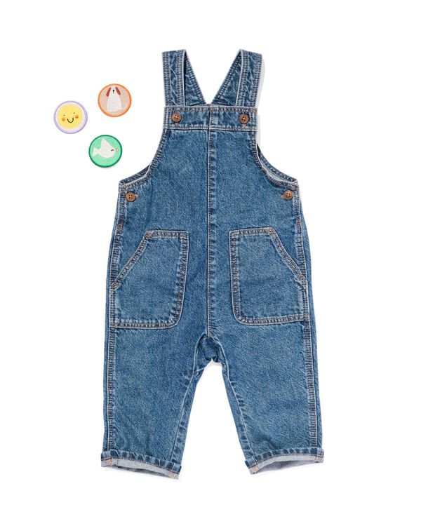 babytuinbroek denim denim - 33124070DENIM - HEMA