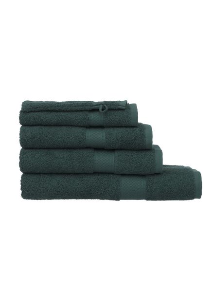handdoeken - zware kwaliteit donkergroen donkergroen - 1000015170 - HEMA