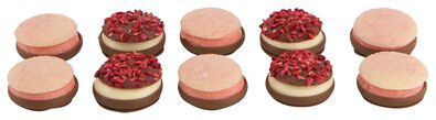 macarons chocolade roze - 10 stuks - 10309501 - HEMA