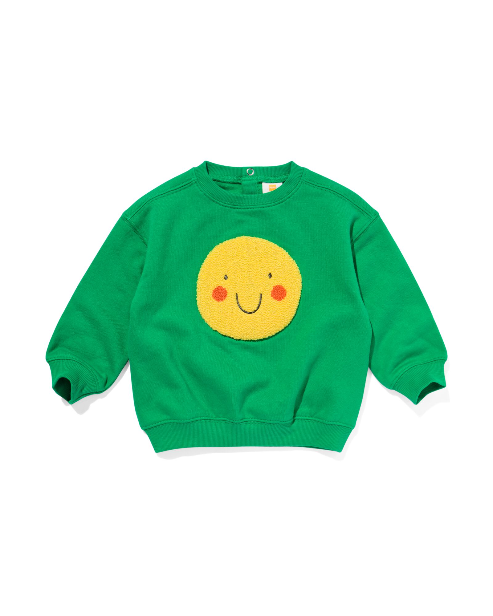 babysweater gezichtje groen groen - 33125470GREEN - HEMA