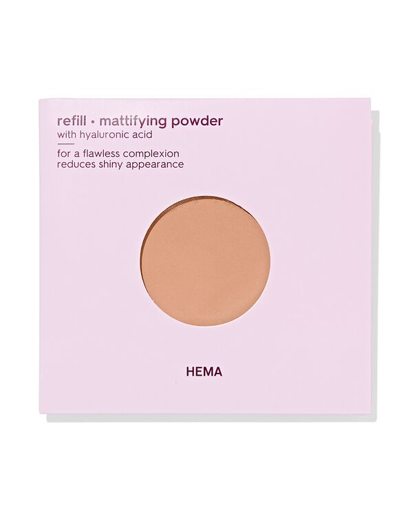 navulling mattifying powder 20 warm honey - 11290413 - HEMA
