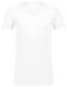heren t-shirt slim fit diepe v-hals extra lang wit XL - 34292738 - HEMA