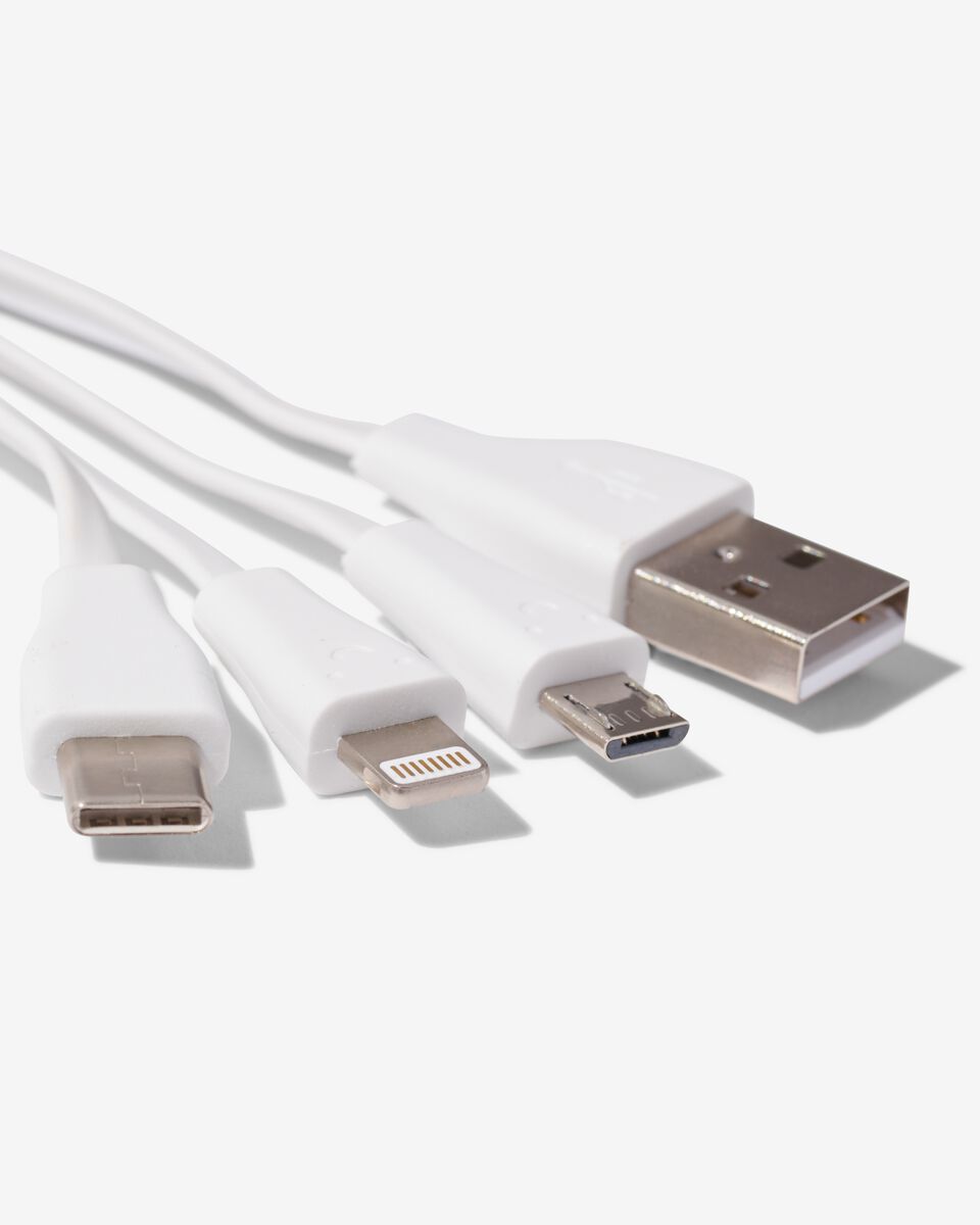 4-in-1 USB laadkabel, USB-C, USB & 8 pin -