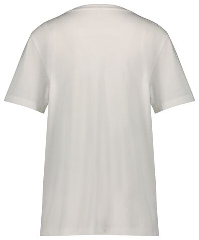 dames t-shirt Danila met bamboe wit S - 36331381 - HEMA