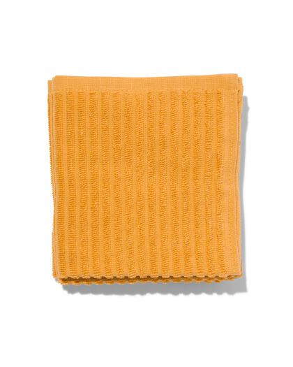 vaatdoekjes 30x30 katoen okergeel - 3 stuks - 5440260 - HEMA