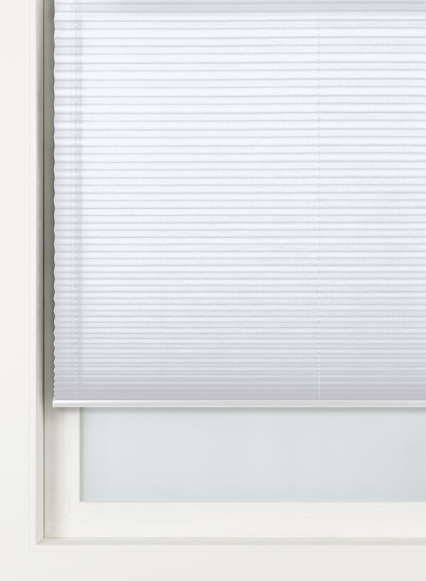 plisse enkel uni lichtdoorlatend wit wit - 1000031748 - HEMA