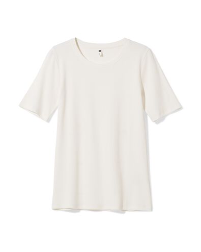 dames t-shirt Clara rib wit wit - 36259250WHITE - HEMA dames t-shirt Clara rib wit wit - 36259250WHITE - HEMA