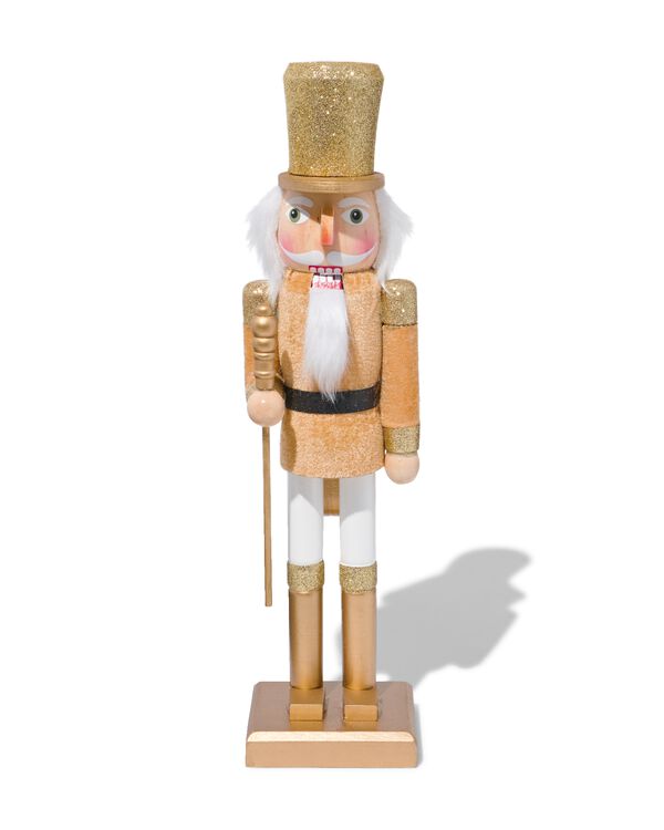 notenkraker 36cm hout goud - 25150093 - HEMA