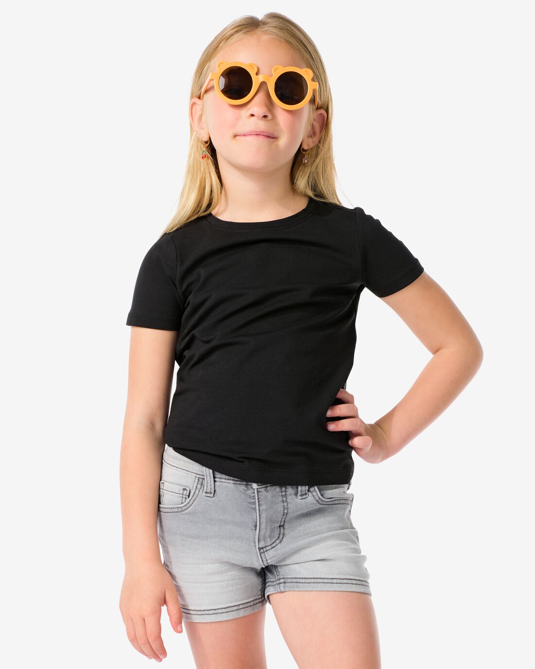 Image of HEMA Kinder T-shirts Biologisch Katoen - 2 Stuks Zwart (zwart)
