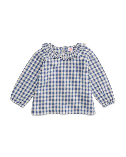 baby blouse met ruffles blauw blauw - 1000030550 - HEMA