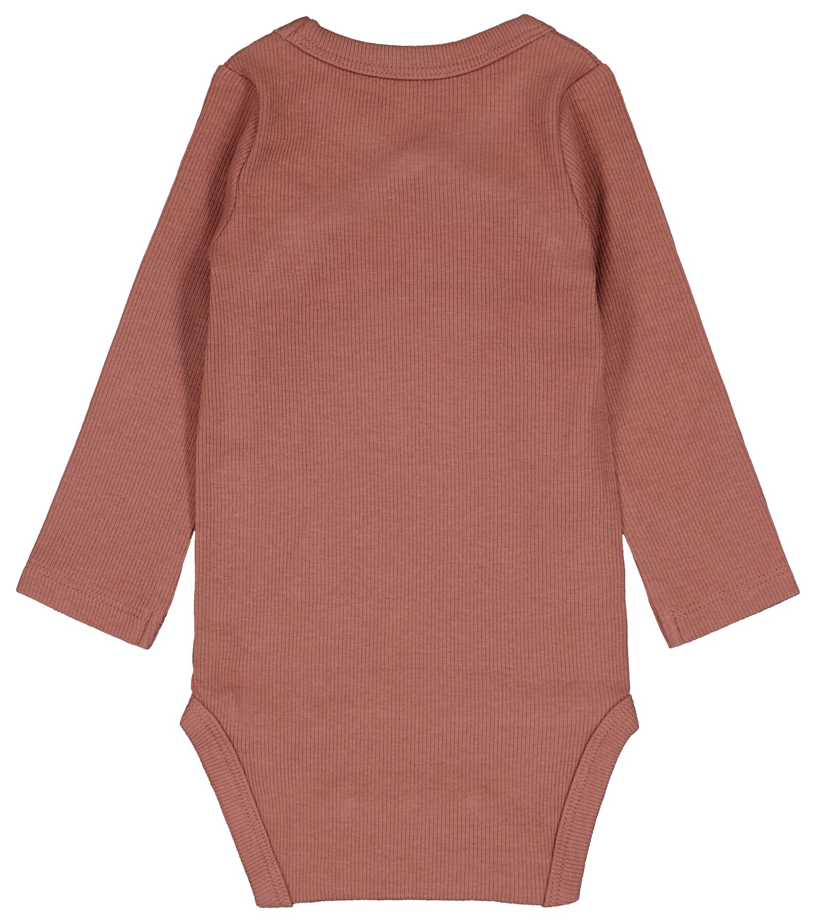 meegroei overslagromper rib met bamboe stretch roze roze - 1000028141 - HEMA