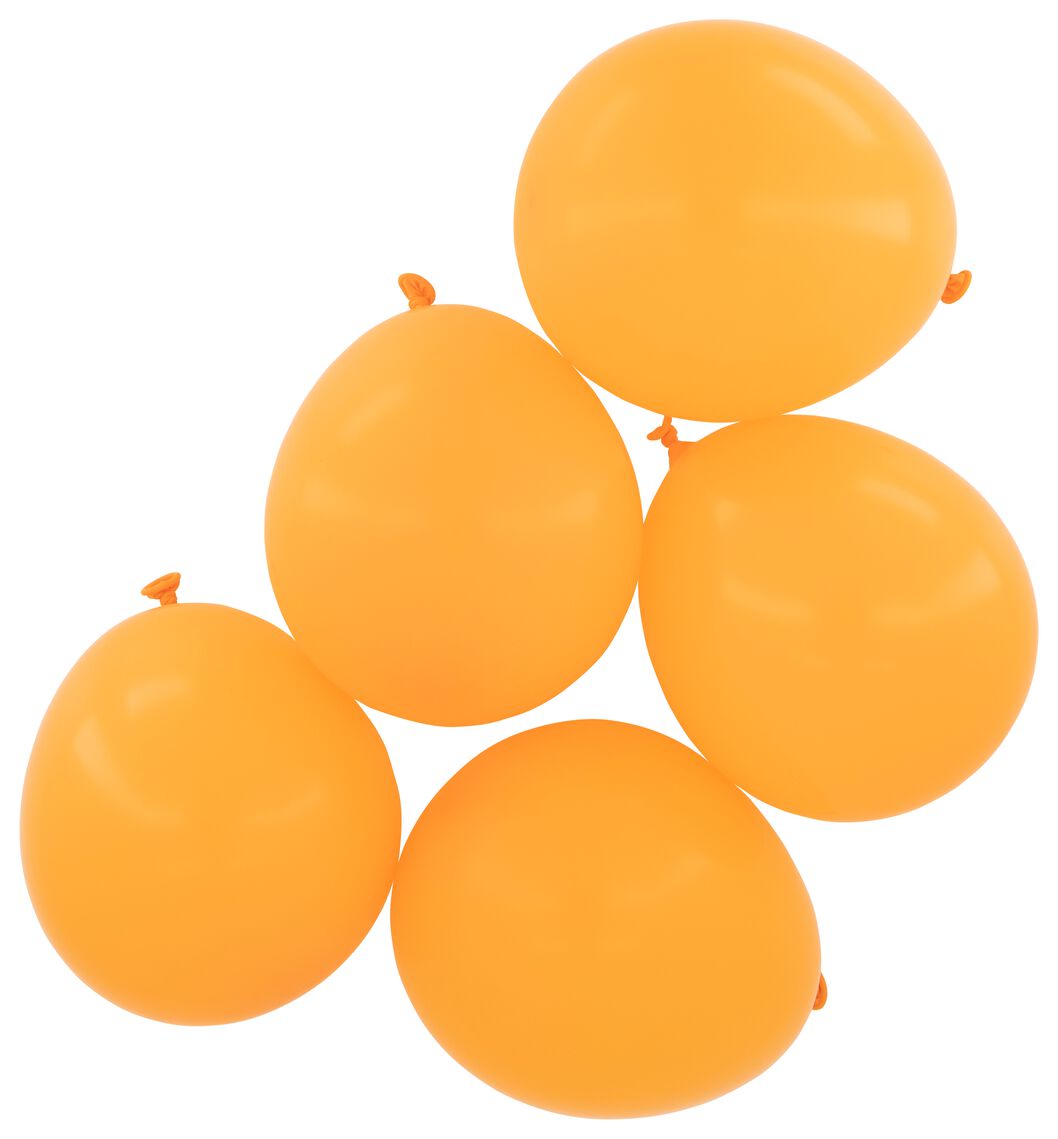 Beroemdheid Blauw oosten ballonnen 20cm oranje - 20 stuks - HEMA