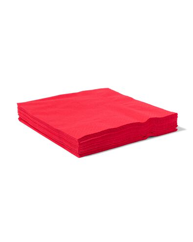 papieren servetten rood 33x33 - 20 stuks - 25640075 - HEMA