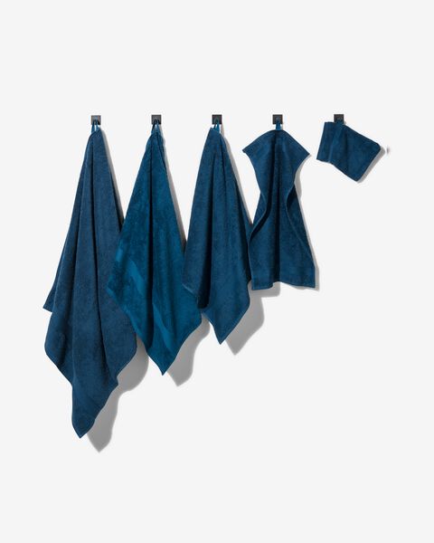 handdoek - 70 x 140 cm - zware kwaliteit - denim uni denim handdoek 70 x 140 - 5240182 - HEMA