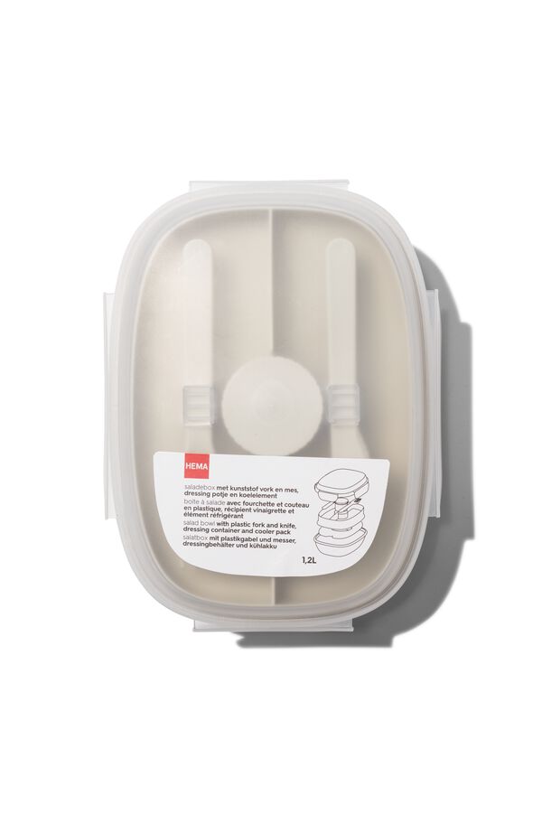 saladebox met koelelement zand - 80650088 - HEMA
