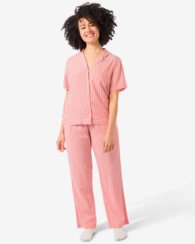 dames pyjamabroek seersucker strepen koraalroze koraalroze - 23420514CORALPINK - HEMA dames pyjamabroek seersucker strepen koraalroze koraalroze - 23420514CORALPINK - HEMA