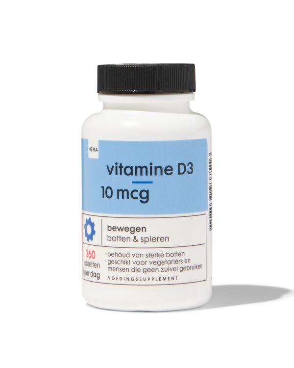 vitamine D3 10mcg - 360 stuks - 11404000 - HEMA