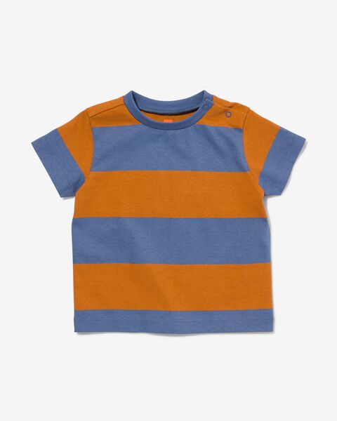 baby t-shirt met strepen blauw blauw - 1000031035 - HEMA