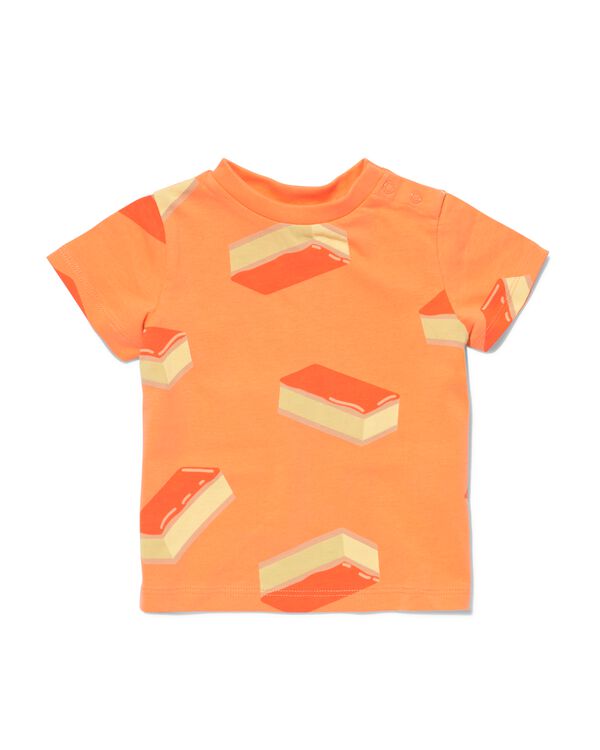 tompoucen baby t-shirt voor Koningsdag	 oranje - 33107550ORANGE - HEMA