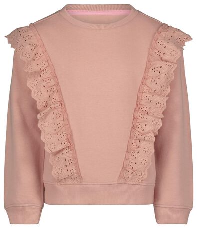 kindersweater broderie roze - 1000021976 - HEMA