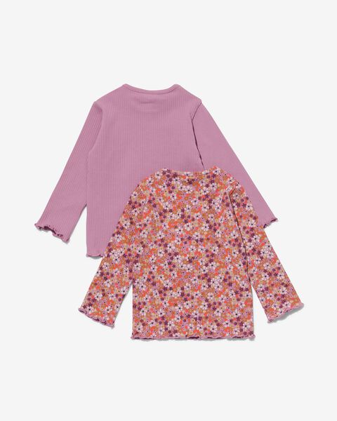 baby t-shirt rib - 2 stuks roze roze - 33003250PINK - HEMA