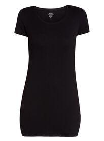 dames t-shirt extra lang zwart zwart - 1000005126 - HEMA
