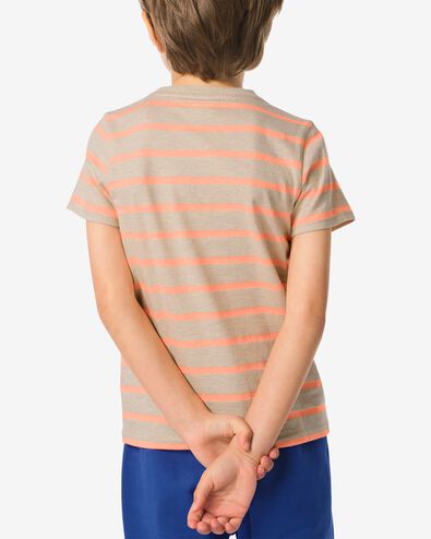 kinder t-shirt strepen oranje 122/128 - 30785340 - HEMA