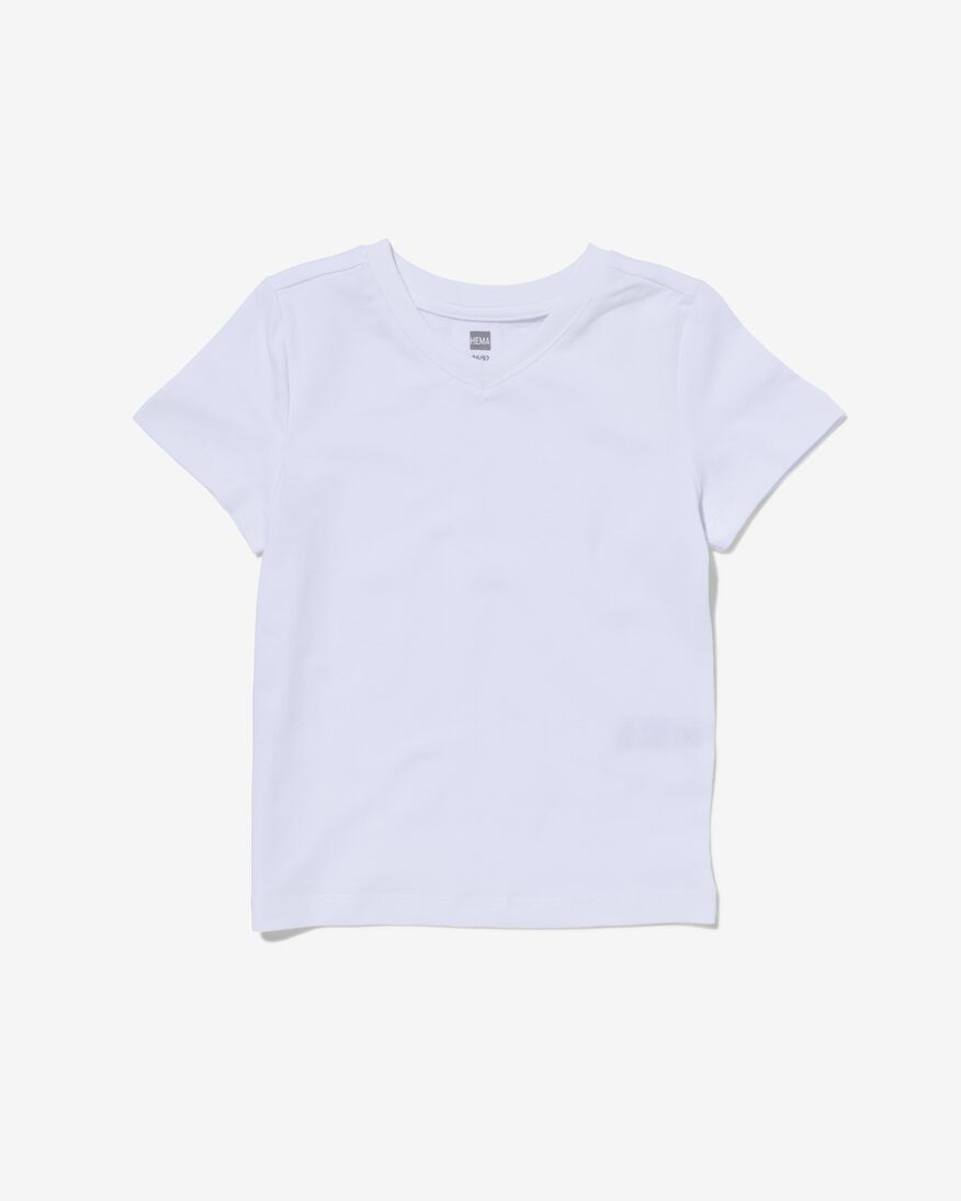 kinder t-shirts biologisch katoen - 2 stuks wit - 1000019367 - HEMA