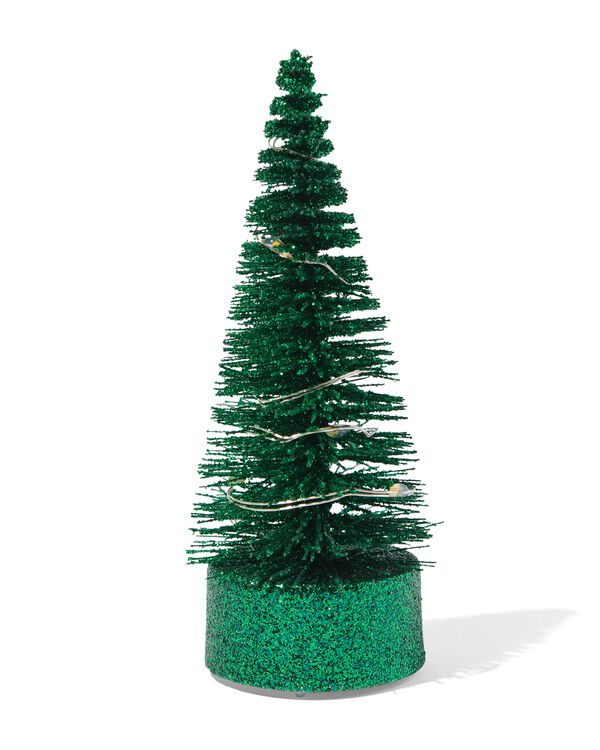 kerstboom met LED lichtsnoer Ø4x10.5 groen - 25540014 - HEMA