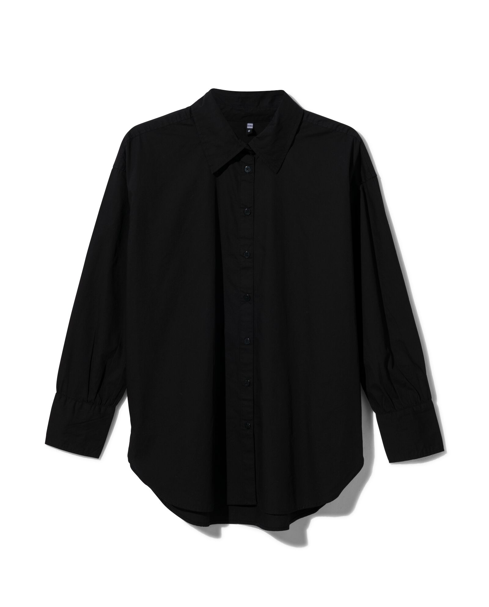 dames blouse poplin India zwart - 1000028865 - HEMA