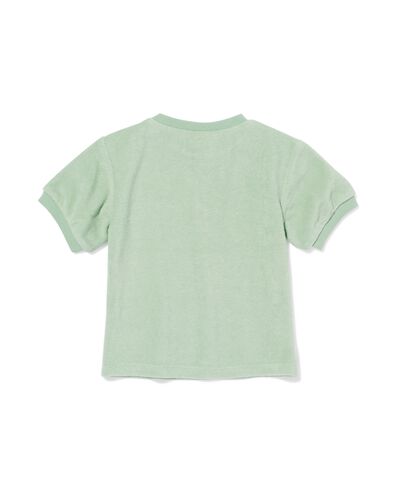 newborn T-shirt badstof gezichtje groen groen - 33418720GREEN - HEMA