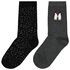 dames sokken met katoen - 2 paar grijsmelange - 1000028912 - HEMA