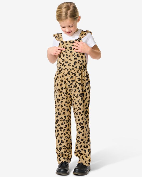 kinderjumpsuit luipaard bruin bruin - 30863908BROWN - HEMA