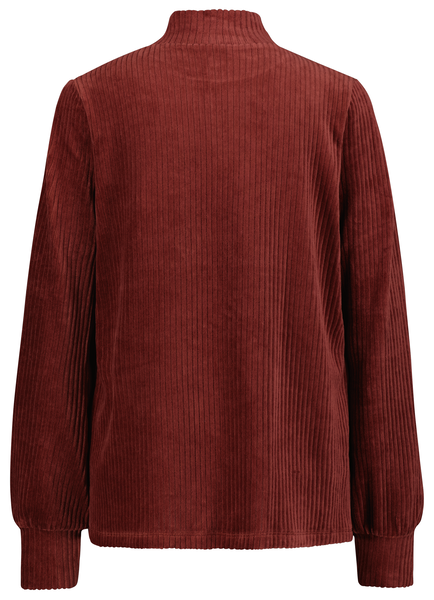 dames sweater Cassie met ribbels bruin bruin - 1000029492 - HEMA