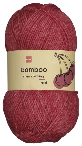 garen wol bamboe 100gram rood rood bamboe - 1400224 - HEMA