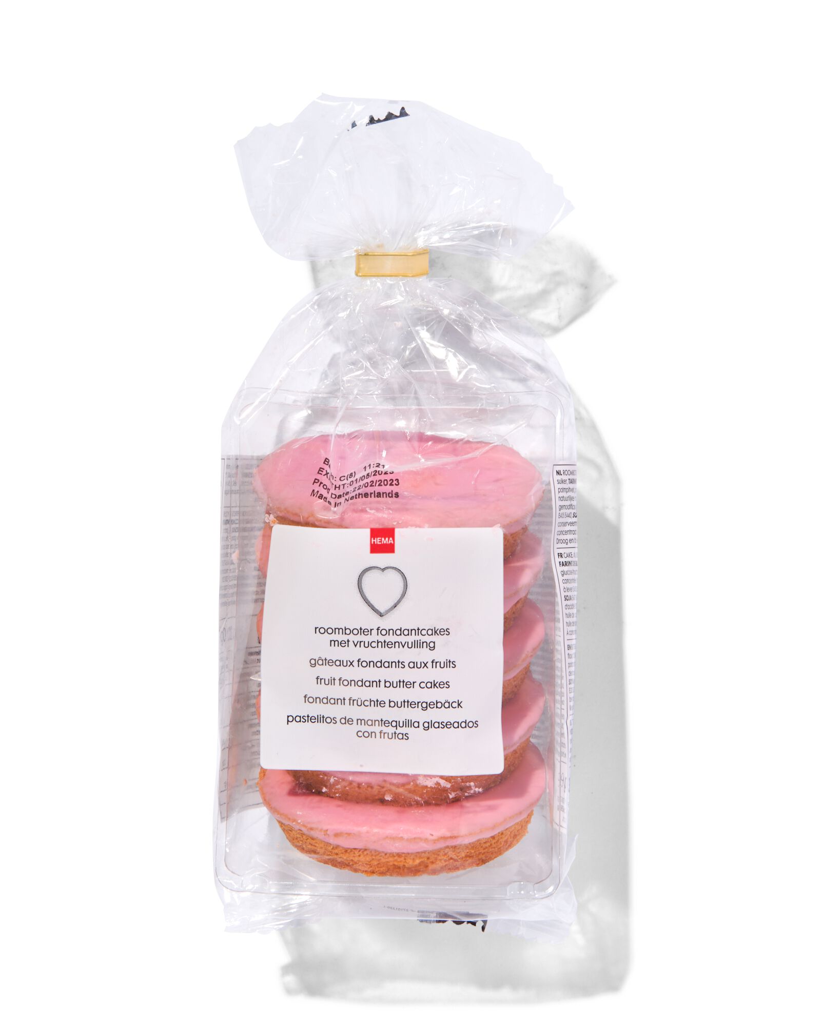 HEMA Roomboter Fondantcakes Met Vruchtenvulling 300gram