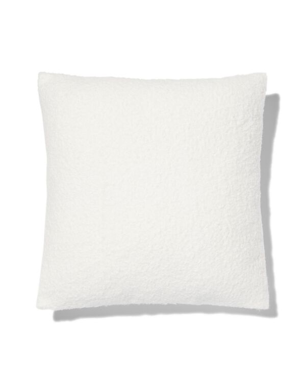 kussenhoes teddy 50x50 wit - 7323045 - HEMA