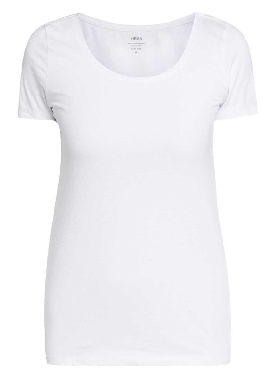 wit t shirt dames korte mouw