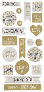 Stickervellen 15.5x8 Goud - 5 Stuks