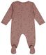 newborn jumpsuit met bamboe gevlekt roze 62 - 33437014 - HEMA