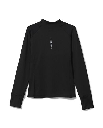 dames fleece sportshirt zwart XL - 36000125 - HEMA