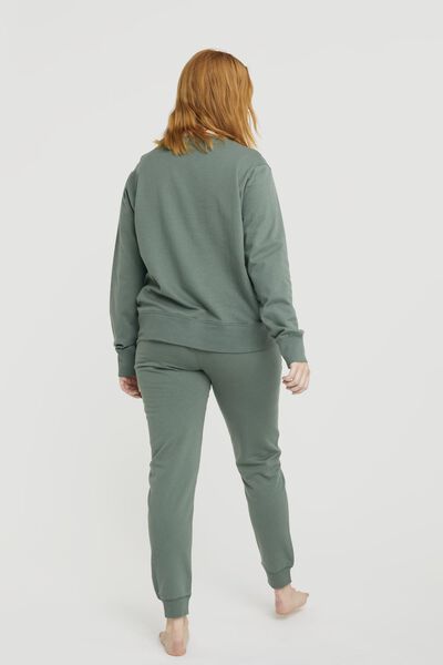 dames loungesweater Terra katoen groen groen - 1000027215 - HEMA