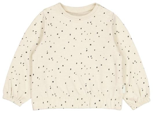 newborn sweater stipjes gebroken wit 68 - 33424814 - HEMA