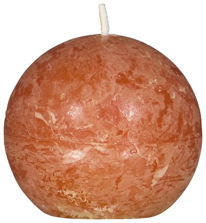 rustieke bolkaars Ø7.6cm lichtbruin - 13502764 - HEMA