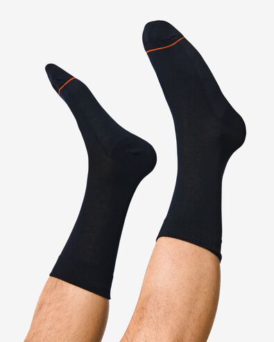 heren sokken warm feet - 2 paar donkerblauw 39/42 - 4160331 - HEMA