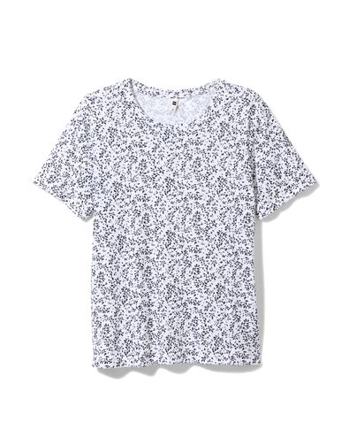 dames t-shirt Annie met linnen wit - 1000031350 - HEMA
