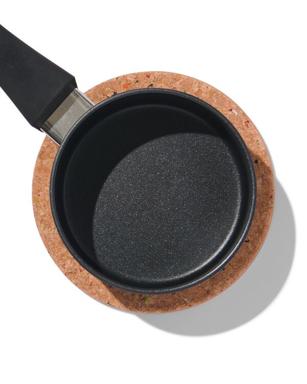 onderzetter theepot Ø 18 cm kurk recycled terrazzo - 80660027 - HEMA