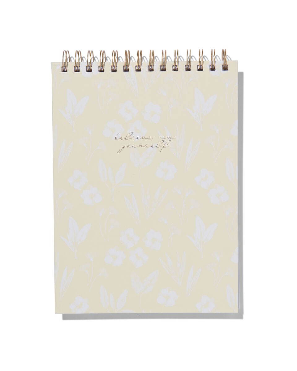 schetsboek met spiraal 25.4x18.6 bloemen - 14183119 - HEMA