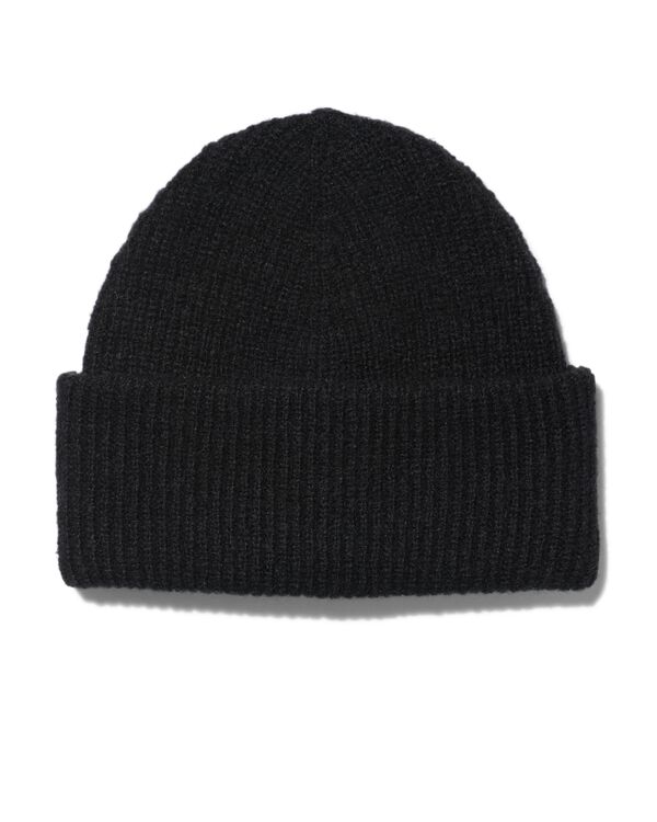 dames muts beanie met wol - 16440055 - HEMA